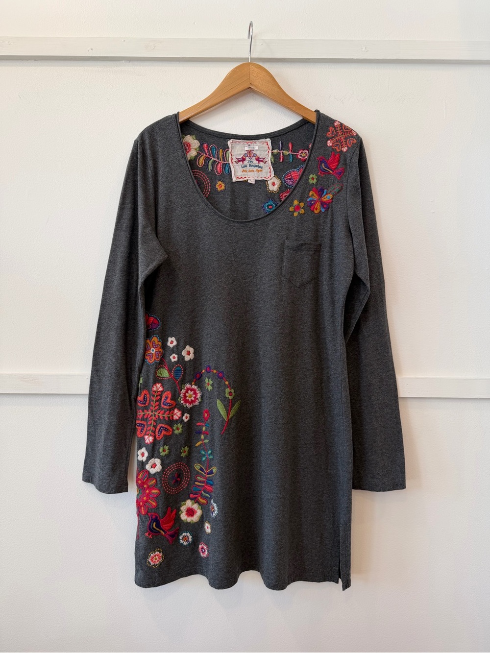 Johnny Was Embroidered Colorful Tunic Top Dress size L - Picture 7 of 14